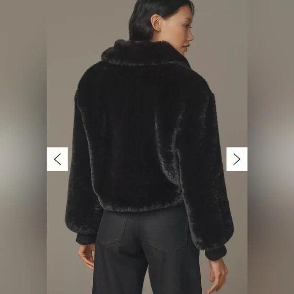 Maeve Plush Black Teddy Jacket - Picture 4 of 7